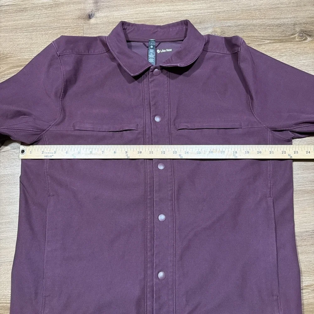 Lululemon Men's LARGE City‎ Excursion Snap Jacket LM3CZGS Plum Cassis Burgundy L